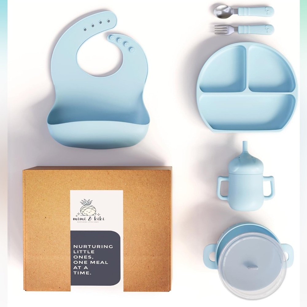 Mimi & Kiki BPA-Free Silicone Baby Feeding Set
